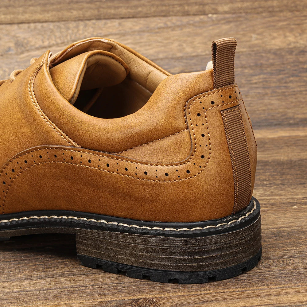 Zapatos Casual Hombre Cuero 2025 - Cómodos Fashion Derby Primavera Otoño