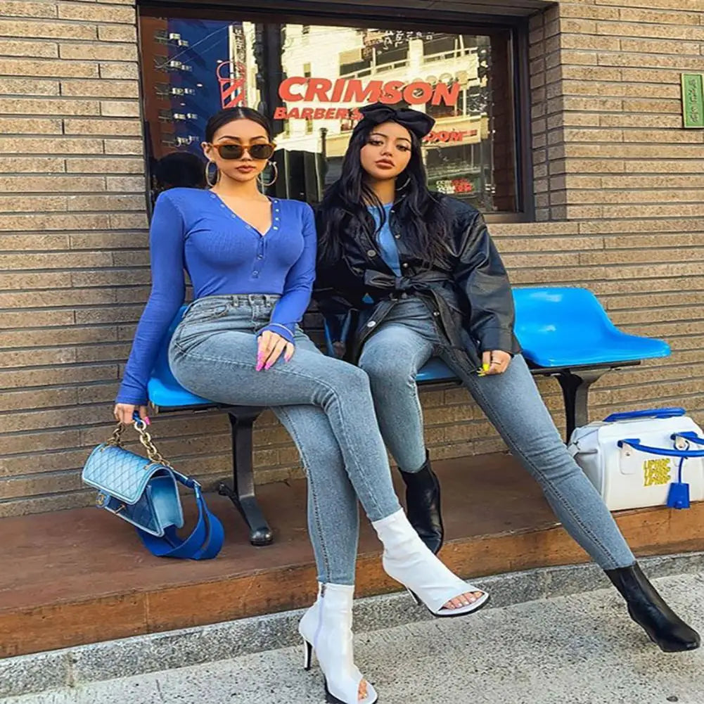 Jeans Skinny Mujer Cintura Alta - Pantalón Denim Primavera 2024