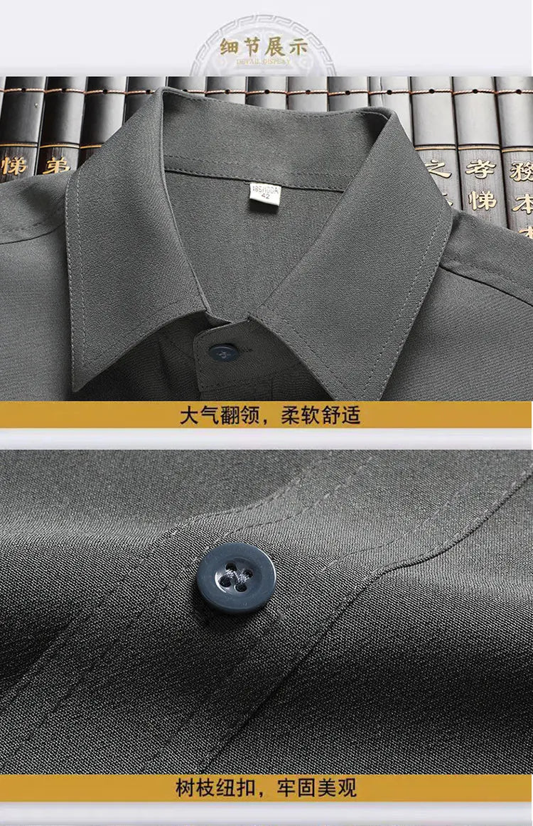 Conjunto Hombre Camisa y Pantalones 2025 - Set Deportivo Casual Estilo Chino Verano