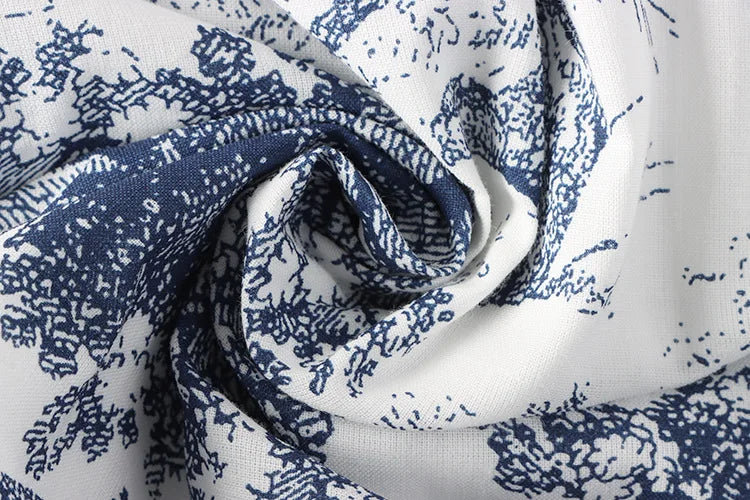 Falda Chiffon Mujer Estampada Antigua - Falda Línea A Cintura Alta Primavera 2025