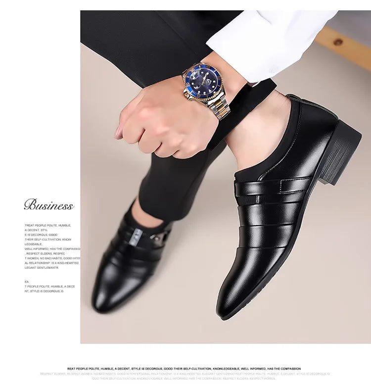Zapatos Vestir Hombre Slip-On - Formales Boda Oficina Trabajo Loafers Elegantes
