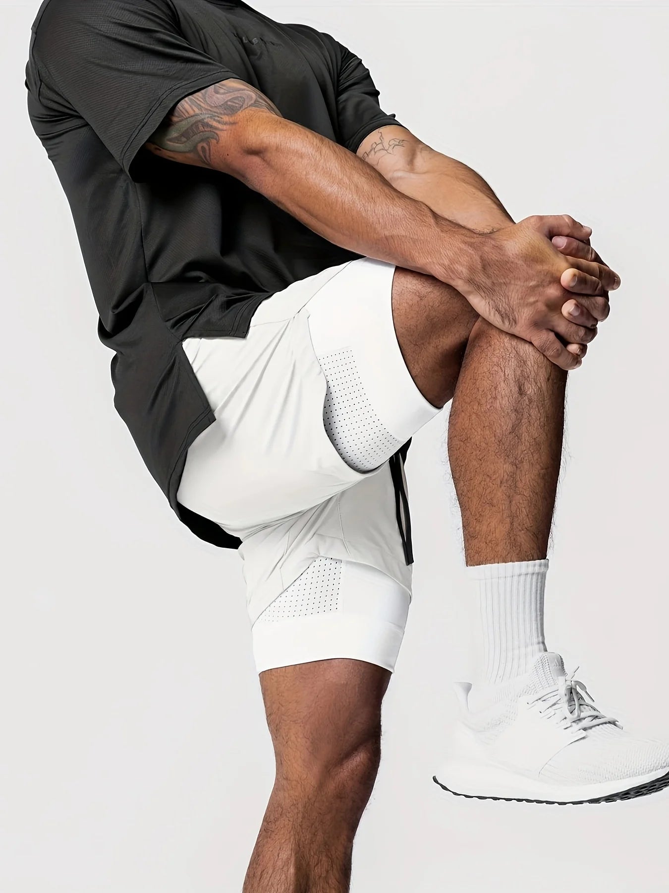 Shorts Deportivos Hombre Doble Capa - Pantalones Baloncesto Secado Rápido