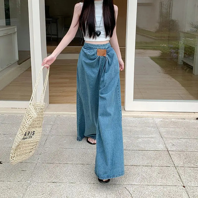 Jeans Mujer Pierna Ancha Americanos - Pantalón Holgado 2025