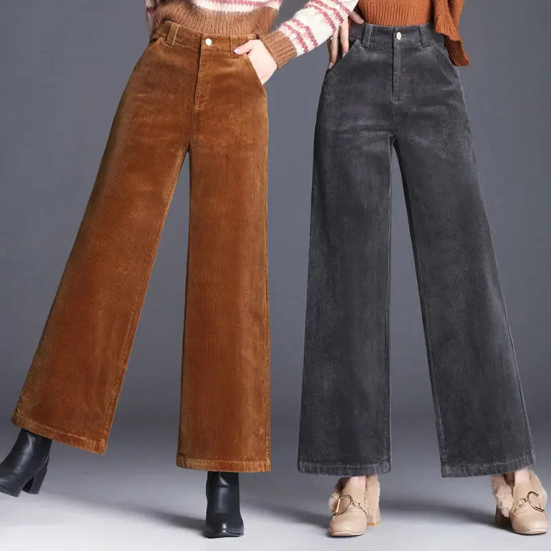 Pantalón Pana Pierna Ancha Mujer - Pantalón Palazzo Otoño 2019