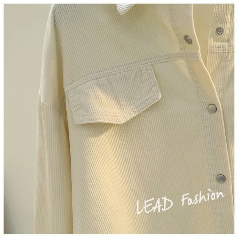 Camisa Pana Mujer Verde Aguacate - Blusa Doble Bolsillo Otoño Invierno