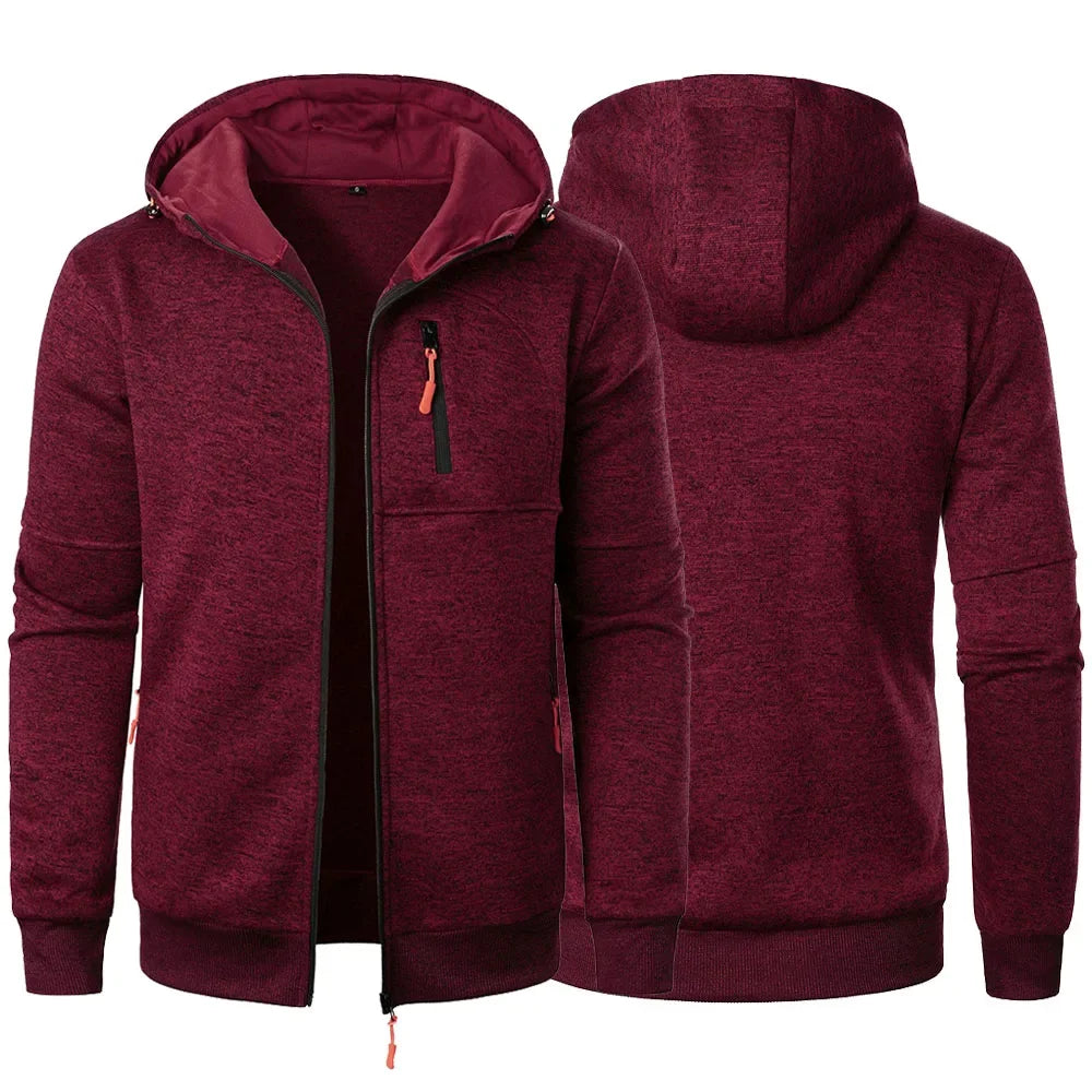 Sudadera Hombre Capucha Deportiva - Chaqueta Cremallera Slim Fit Streetwear