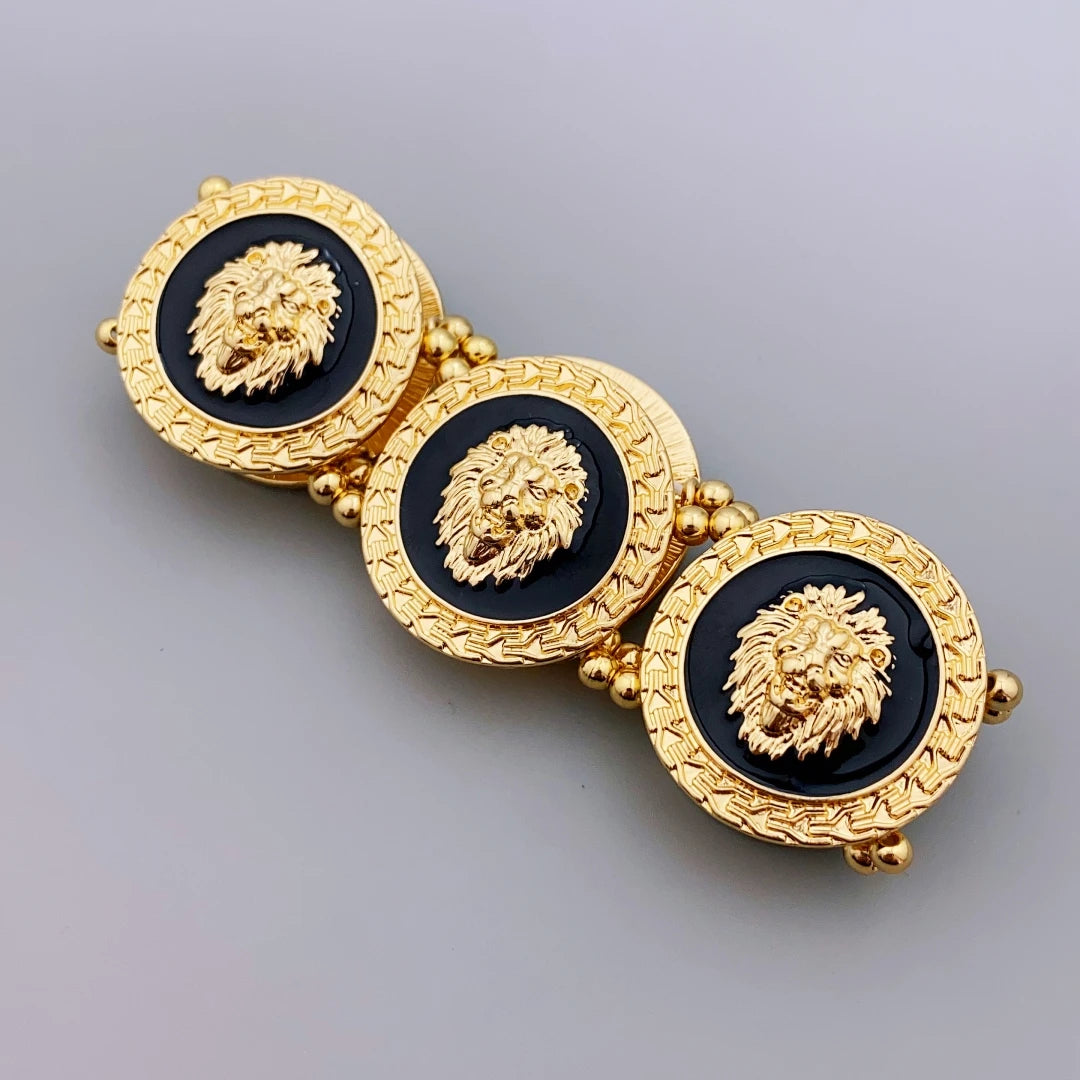 Pulsera Cabeza León Trenzada Unisex - Aleación Premium