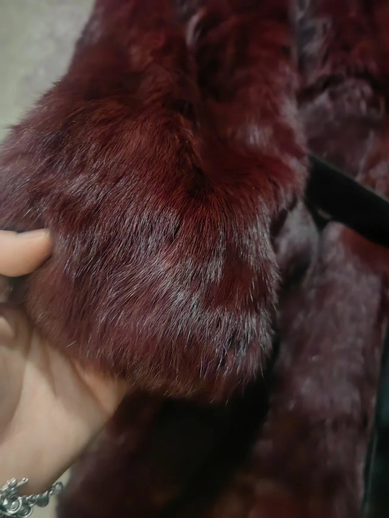 Abrigo Piel Conejo Rex Mujer - Abrigo Largo Cuello Zorro Fashion Invierno