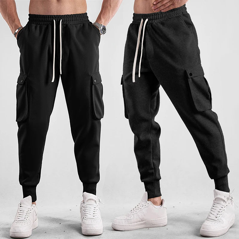 Pantalones Jogging Hombre Térmicos Cargo - Bolsillos Otoño Invierno Cálidos