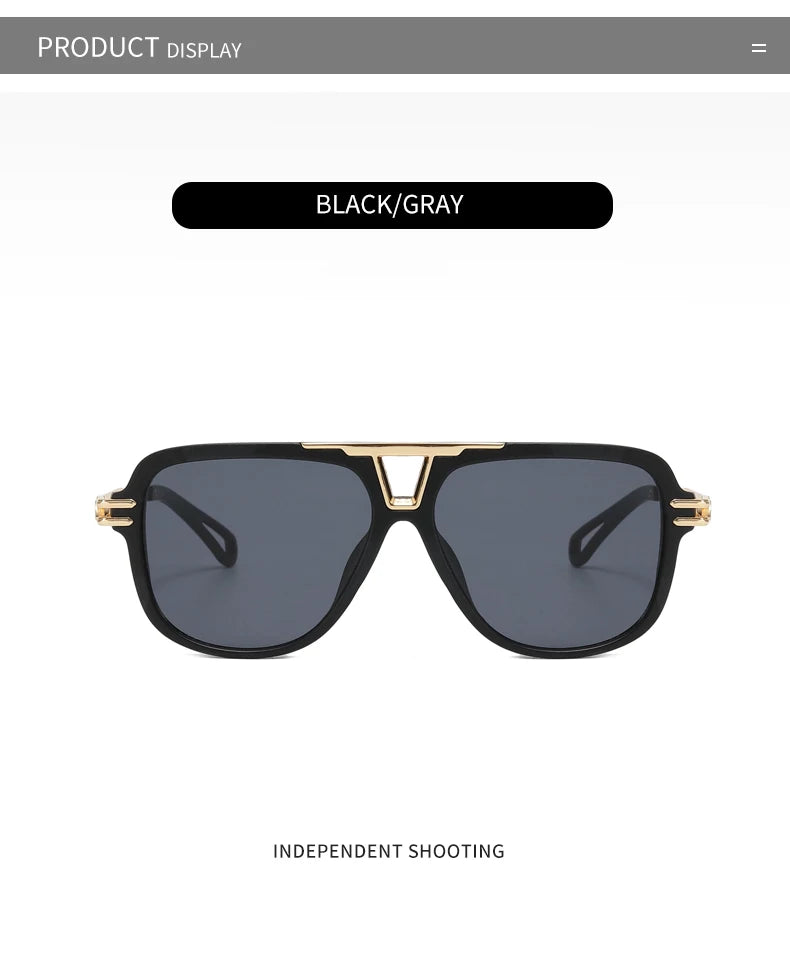 Gafas de Sol Hombre Conducción 2024 - Lentes Metal Doble Puente Luxury