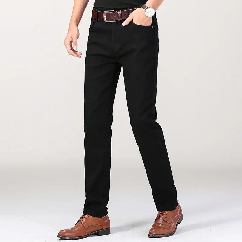 Vaqueros Blancos Hombre Slim Elásticos - Jeans Rectos Business Casual Alta Gama