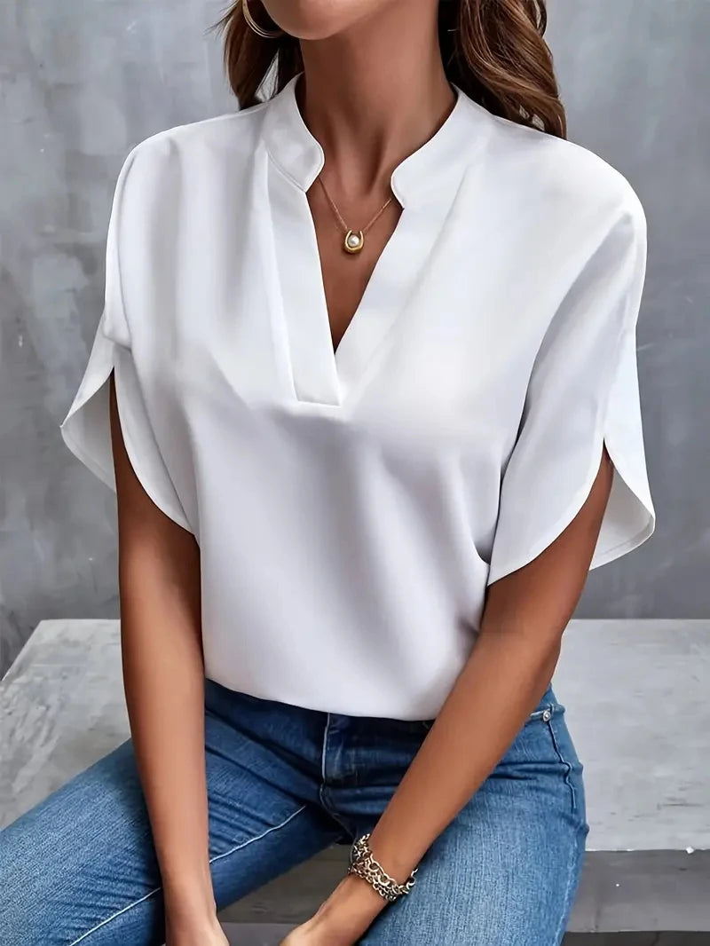 Blusa Chiffon Mujer Elegante - Camisa Manga Larga Oficina