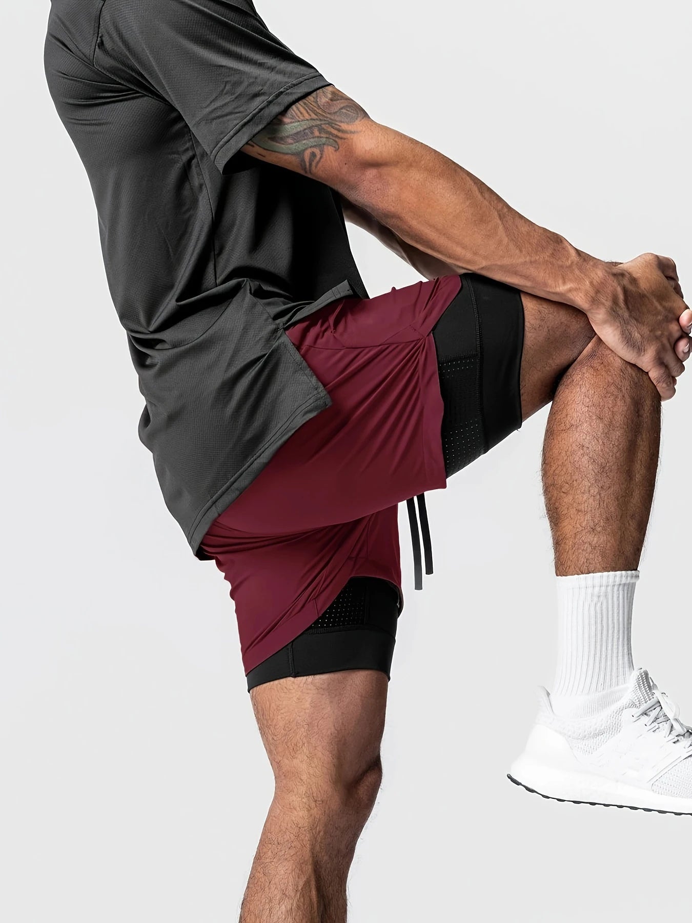 Shorts Deportivos Hombre Doble Capa - Pantalones Baloncesto Secado Rápido