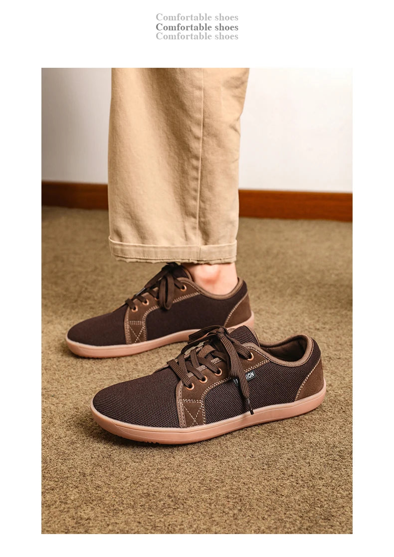 Zapatos Hombre Minimalistas Barefoot - Punta Ancha Zero Drop Transpirables Malla Ligeros Walking