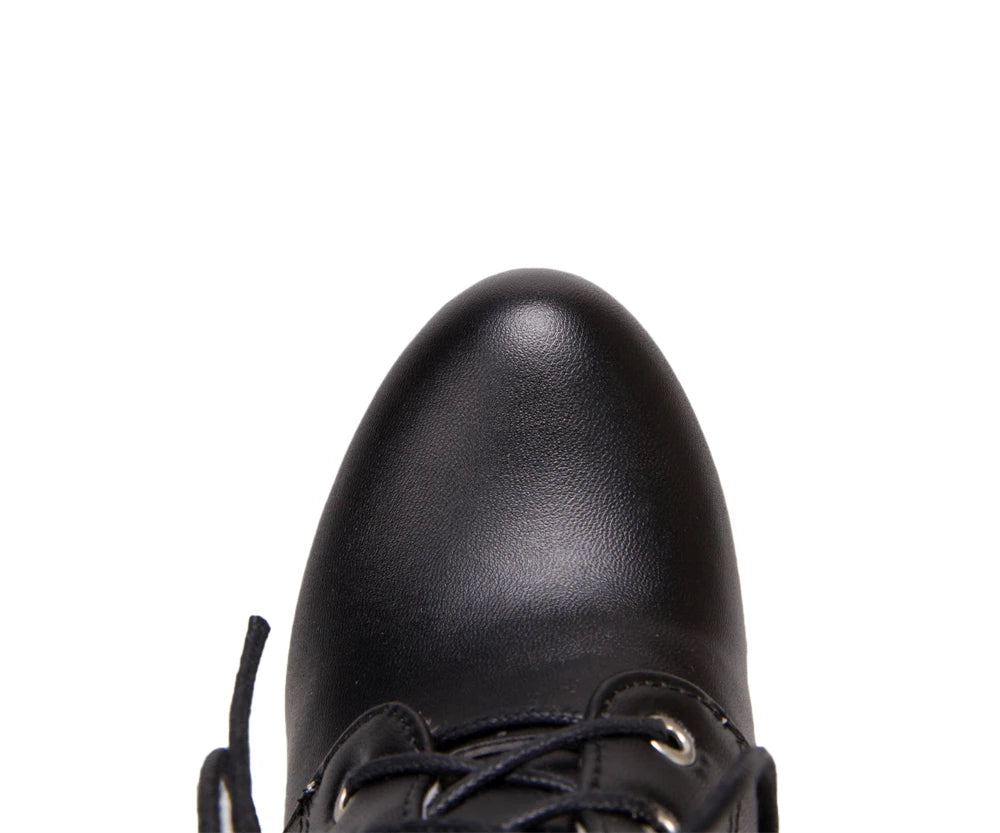 Botas Tobillo Mujer Plataforma Cordones - Tacón Alto Hebilla Talla 34-46