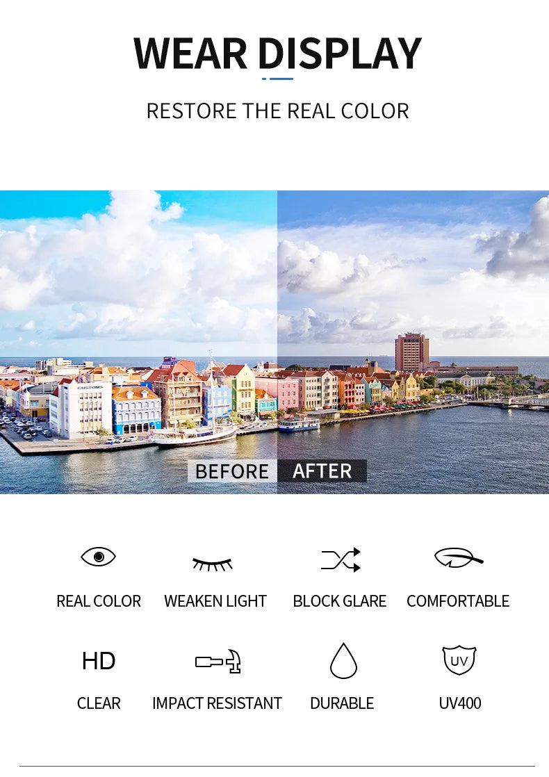 Gafas de Sol Cuadradas Sin Montura Mujer - Fashion Jelly Coloridas Outdoor Viaje Personalizadas