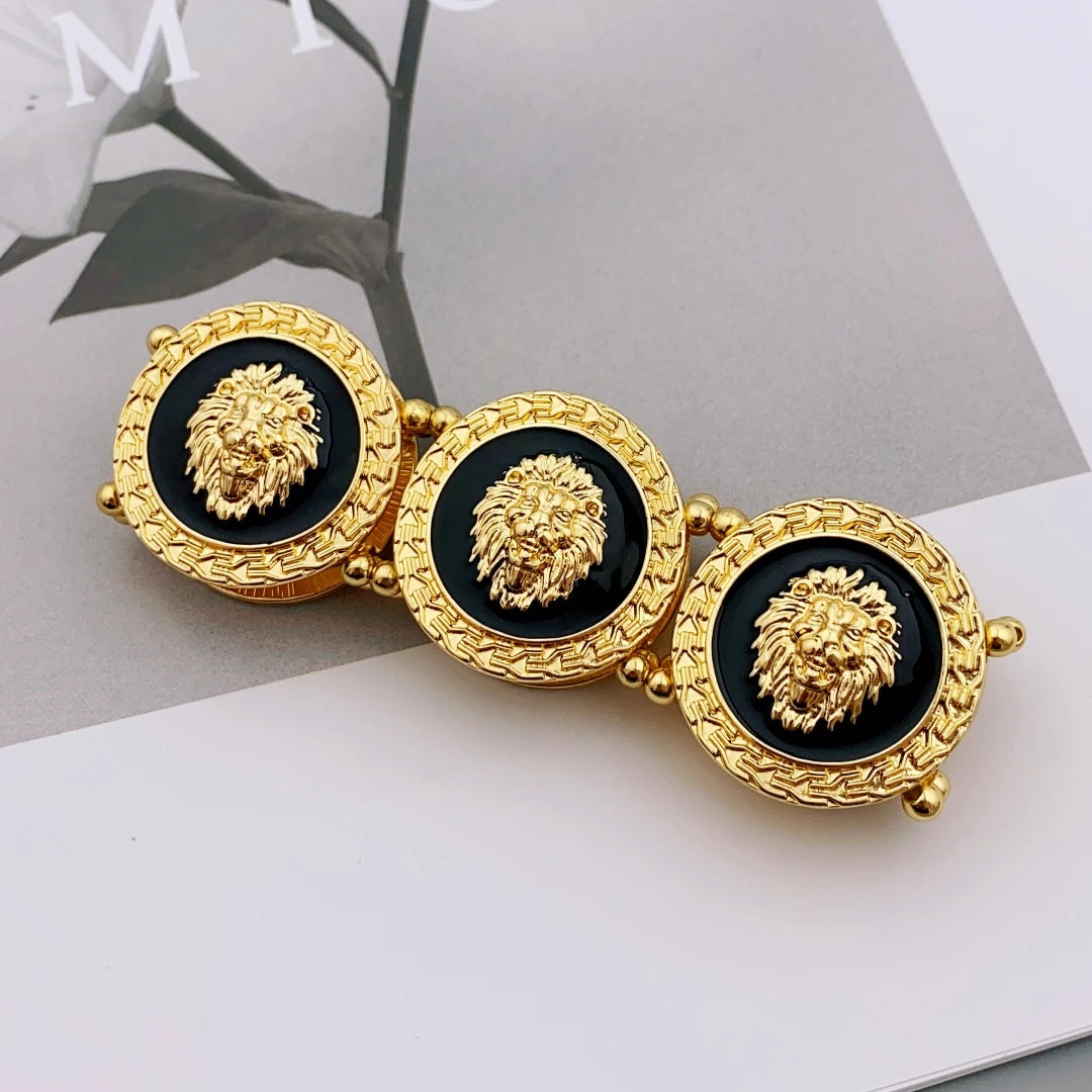Pulsera Cabeza León Trenzada Unisex - Aleación Premium