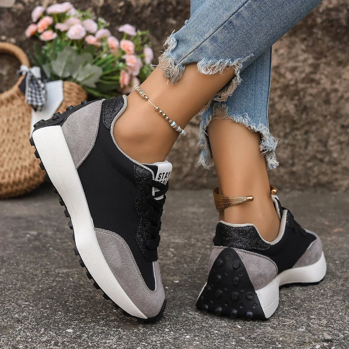 Sneakers Walking Mujer 2025 - Zapatillas Deportivas Plataforma Antideslizantes