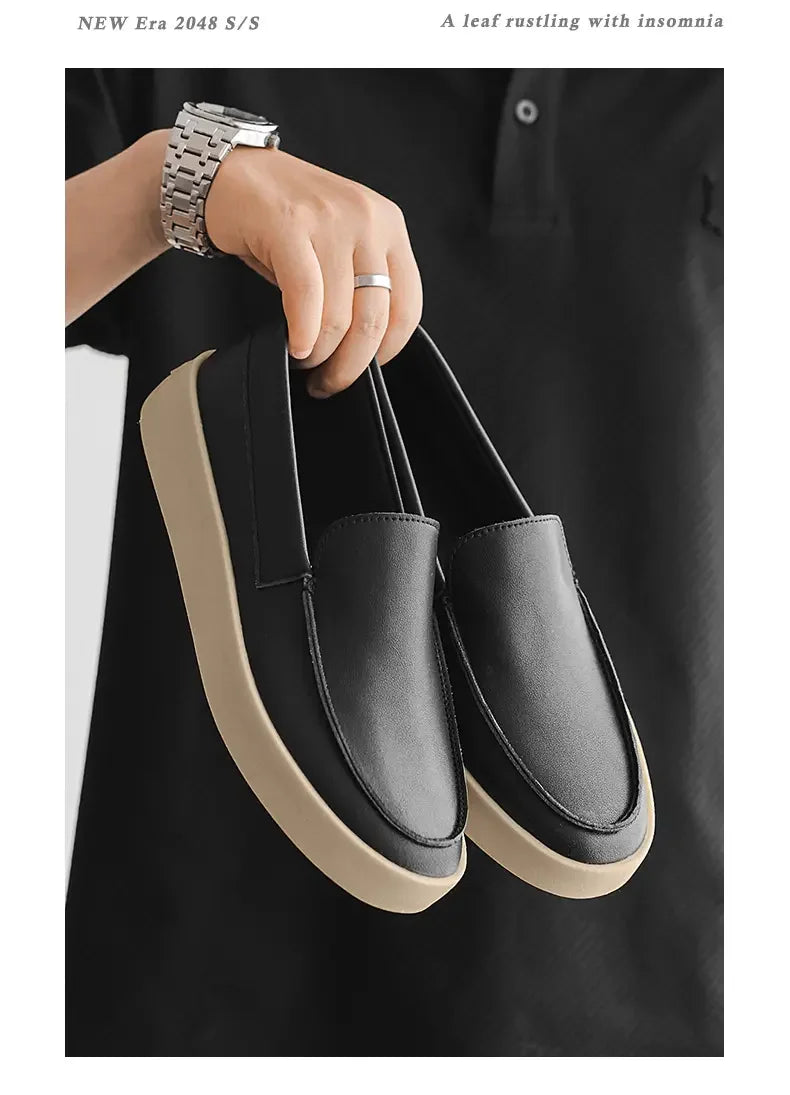 Zapatos Cuero Hombre Formales - Oxford Walking Ligeros Cómodos Suela Plana Fashion