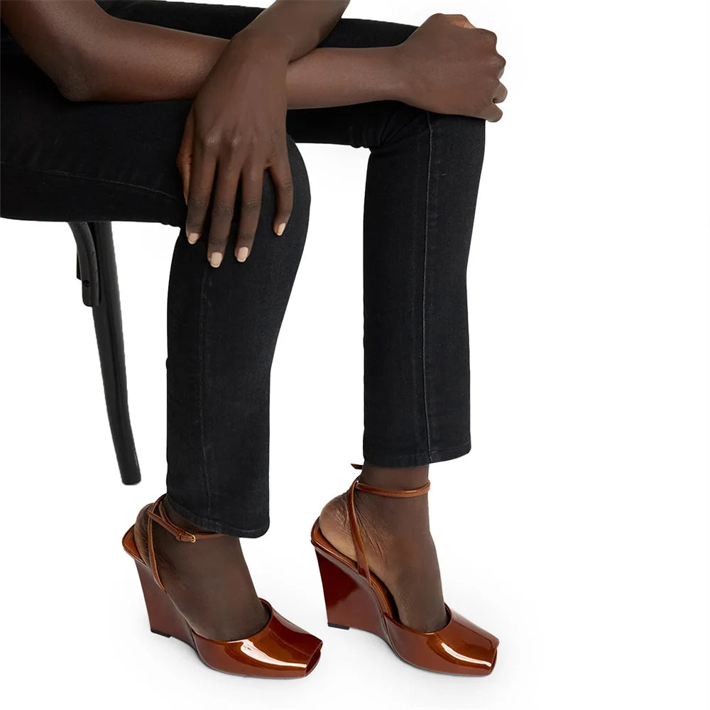 Sandalias Plataforma Mujer Satén 2025 - Zapatos Tacón Chunky Tiras Primavera