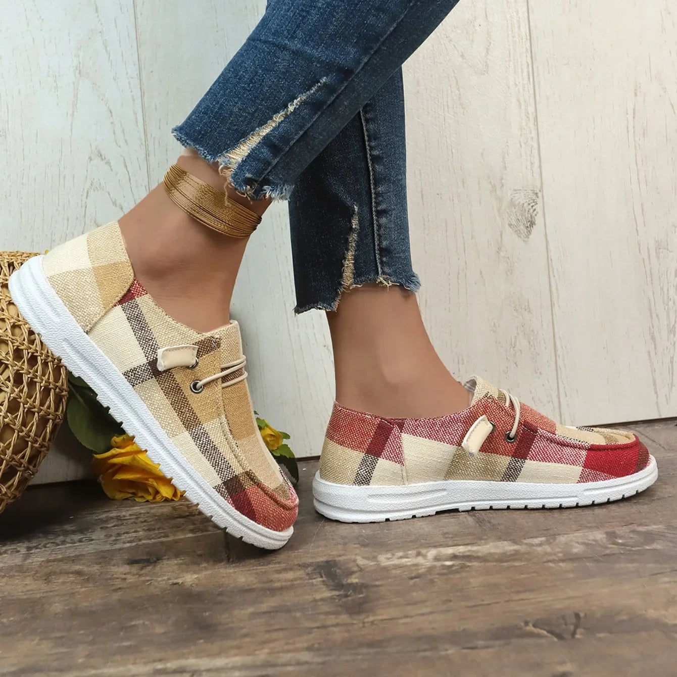 Zapatos Canvas Mujer Verano - Zapatillas Plataforma Fashion Transpirables Designer