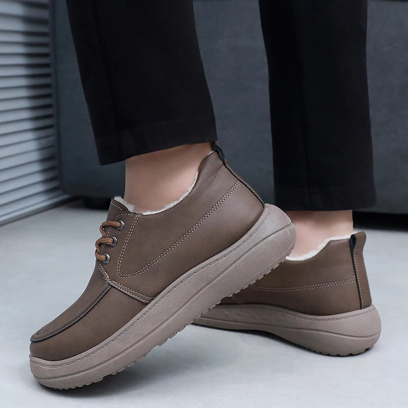 Zapatos Hombre Casual Algodón 2025 - Invierno Fashion Versátiles Cálidos Cómodos Antideslizantes Resistentes