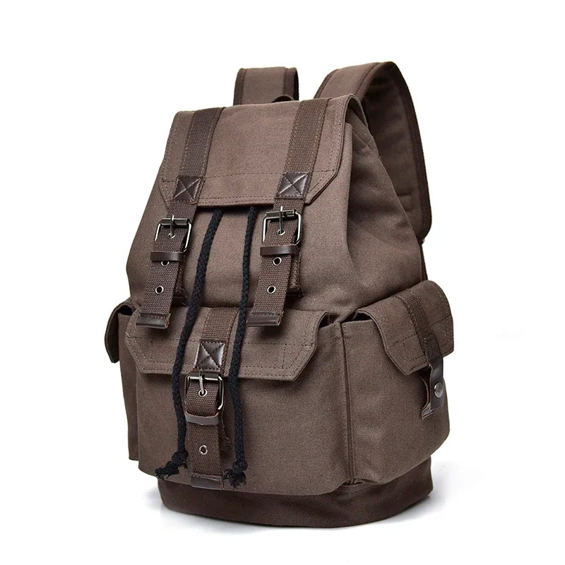 Mochila Canvas Hombre 2024 Gran Capacidad - Casual Viaje Estudiante Escolar Alta Calidad