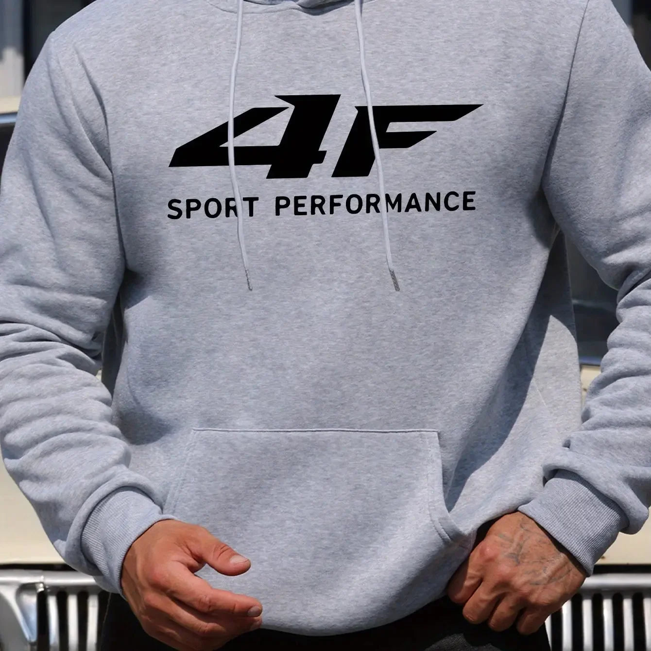 Sudadera Hombre Otoño Invierno 4F - Hoodie Urbano Estampado Casual