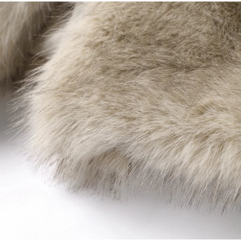 Chaqueta Piel Mujer Elegante - Chaqueta Cuello Alto Holgada 2025