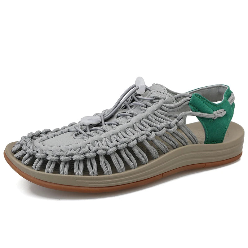 Sandalias Hombre Verano Tejidas - Outdoor Transpirables Slip-On Tallas Grandes