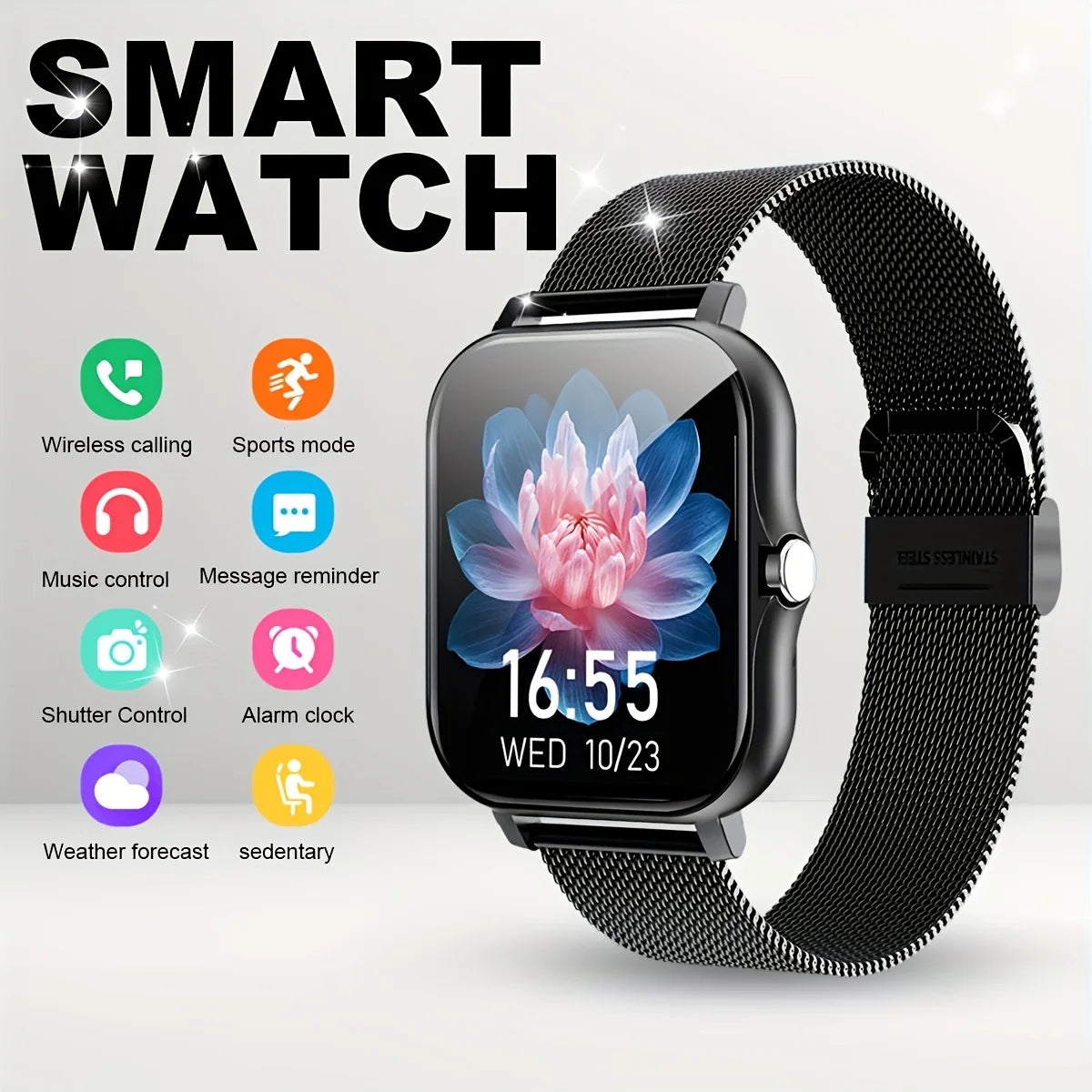 Smartwatch 2025 Hombre Mujer 1.83" Pantalla Táctil - Bluetooth Llamadas Monitoreo Deportivo Android iOS