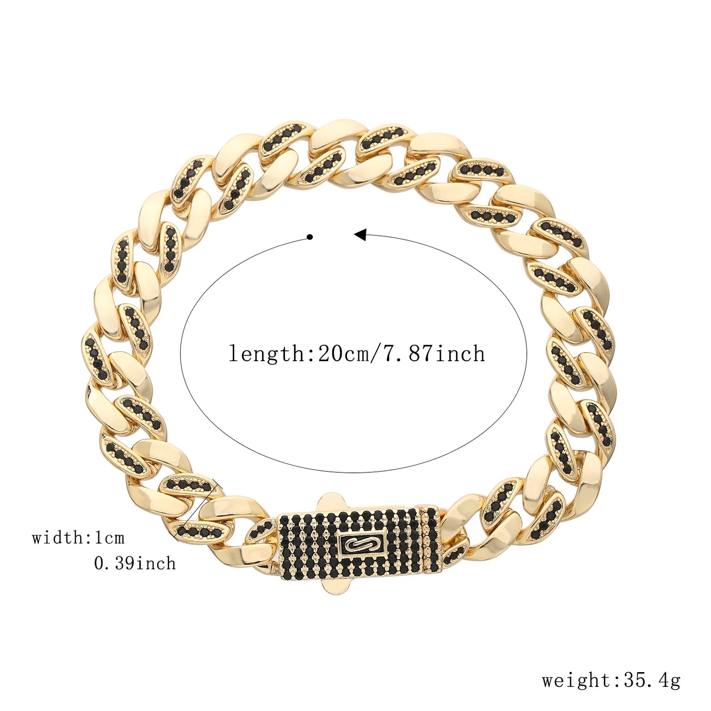 Pulsera Circonita Diamantes Mujer - Chapado Oro 14K Negocios Trendy