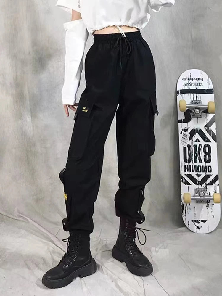 Pantalón Cargo Mujer Harem Punk - Pantalón Jogger Cadena Harajuku