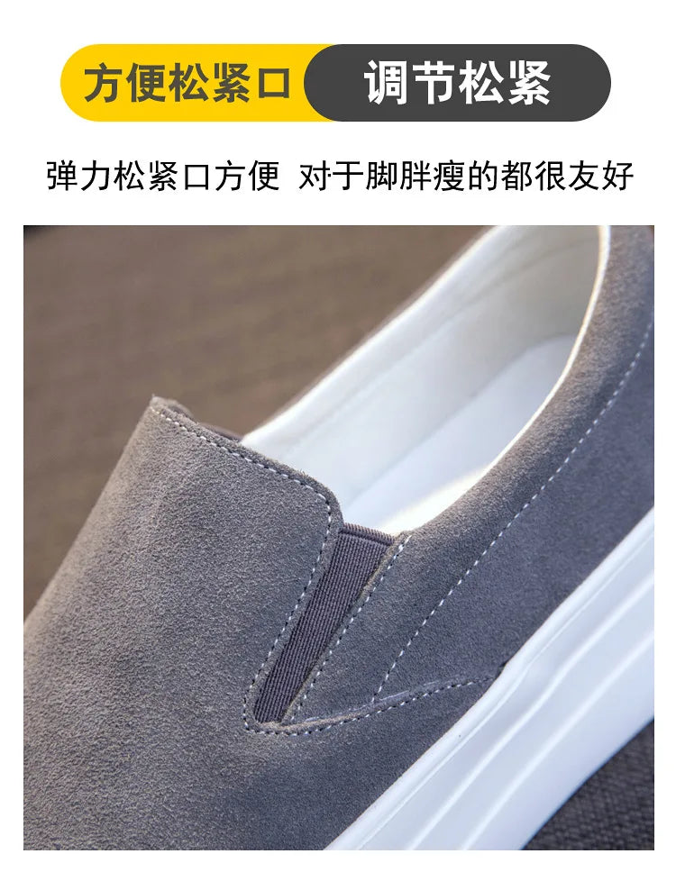 Zapatos Primavera Mujer Piel - Sneakers Lazy Plataforma Suela Gruesa Ligeros