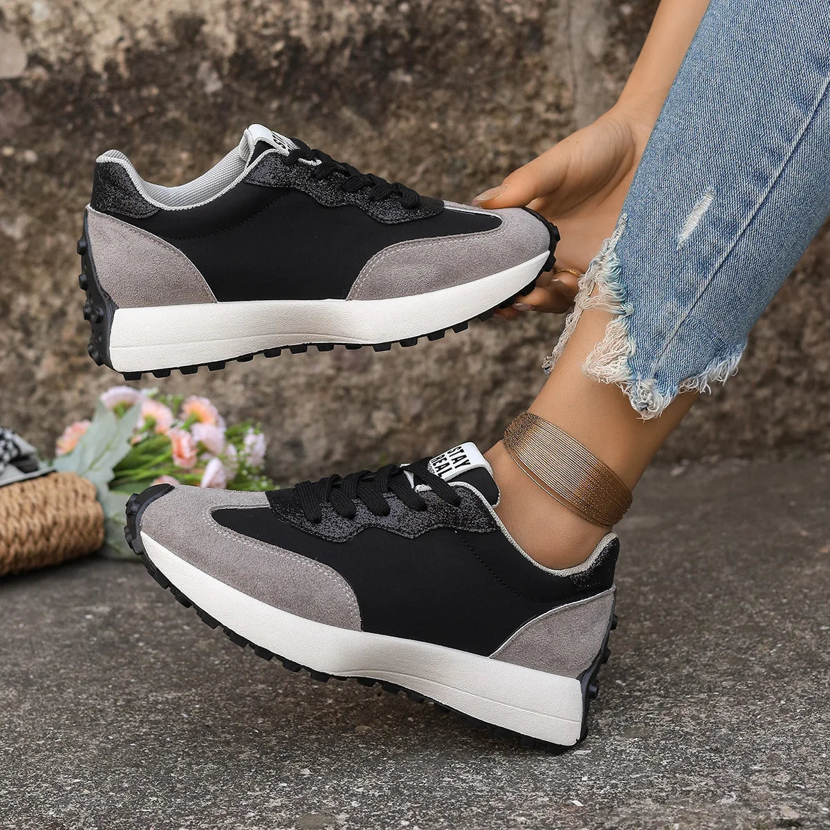Sneakers Walking Mujer 2025 - Zapatillas Deportivas Plataforma Antideslizantes