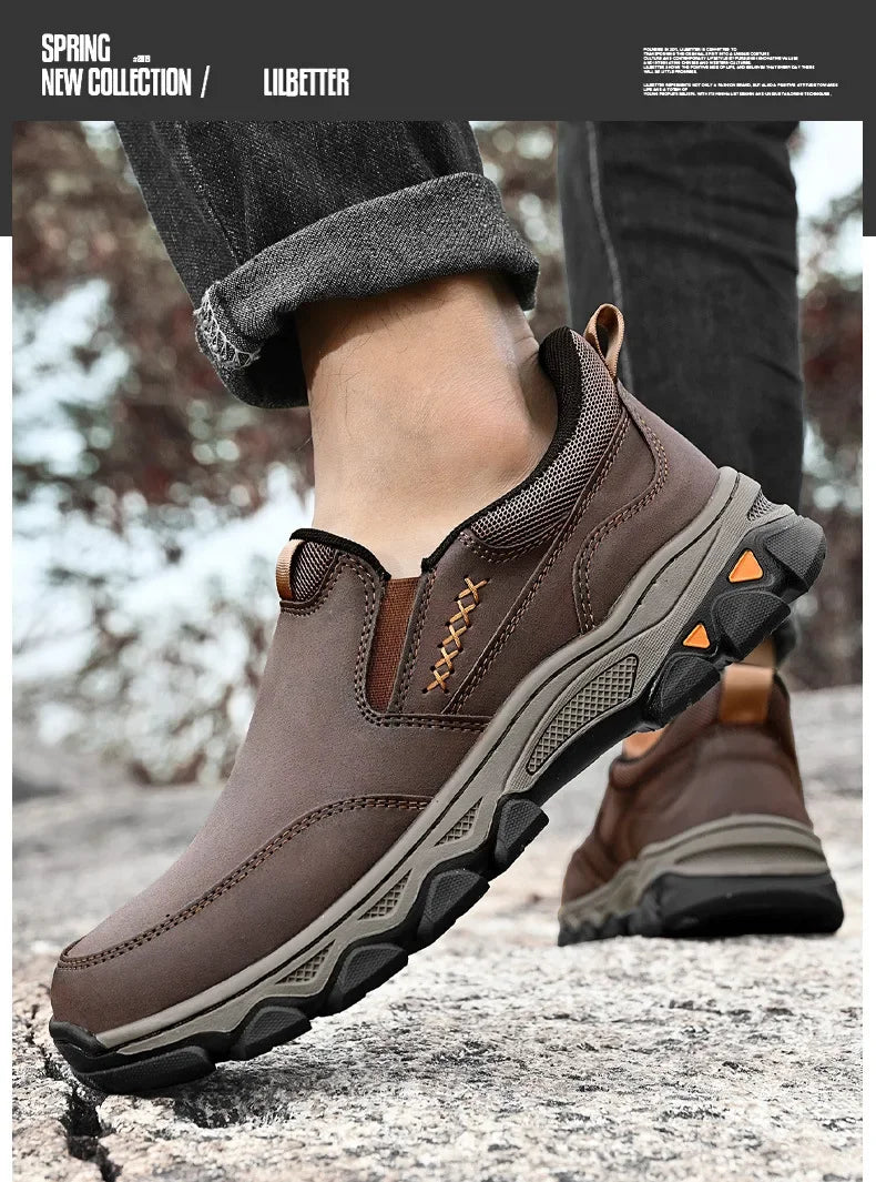 Zapatos Casuales Hombre Cuero - Mocasines Slip-On Antideslizantes