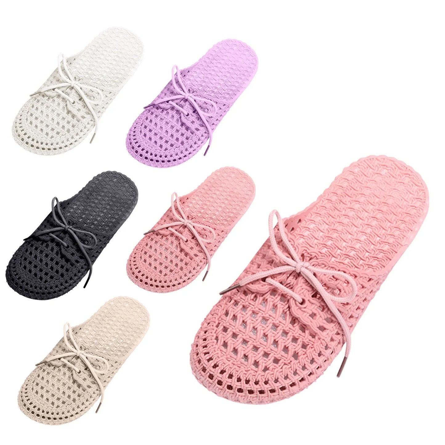 Sandalias Cordones Mujer Planas - Chanclas Playa Verano Antideslizantes Casa