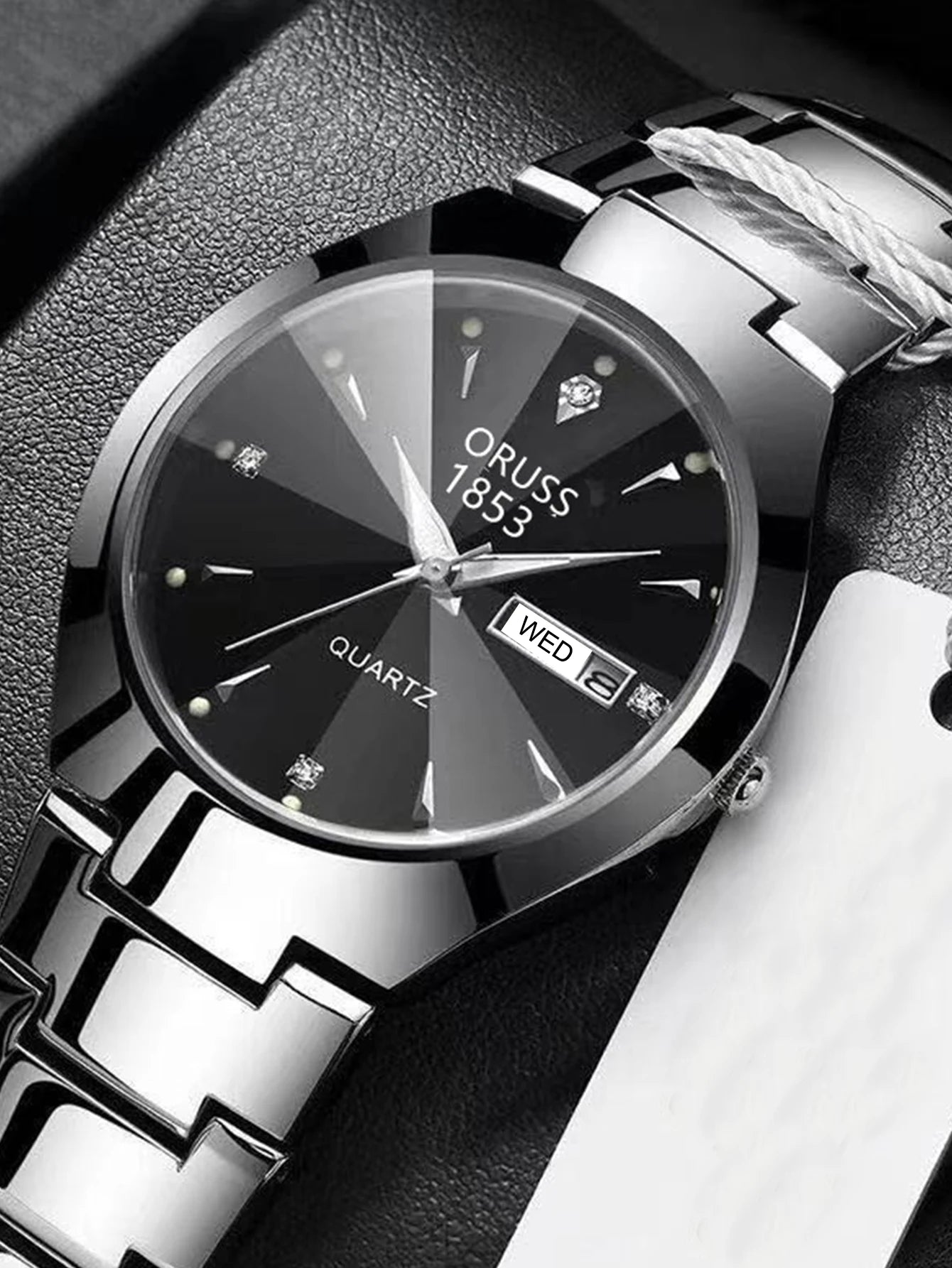 Reloj ORUSS para Pareja - Cuarzo Luxury Acero Inoxidable Resistente al Agua