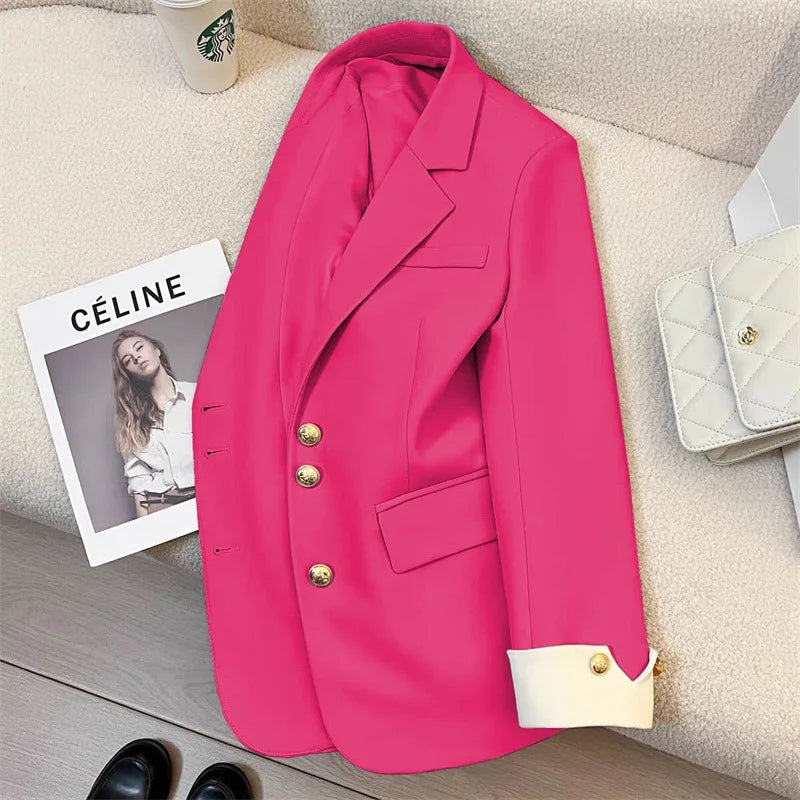 Blazer Mujer Elegante Manga Larga
