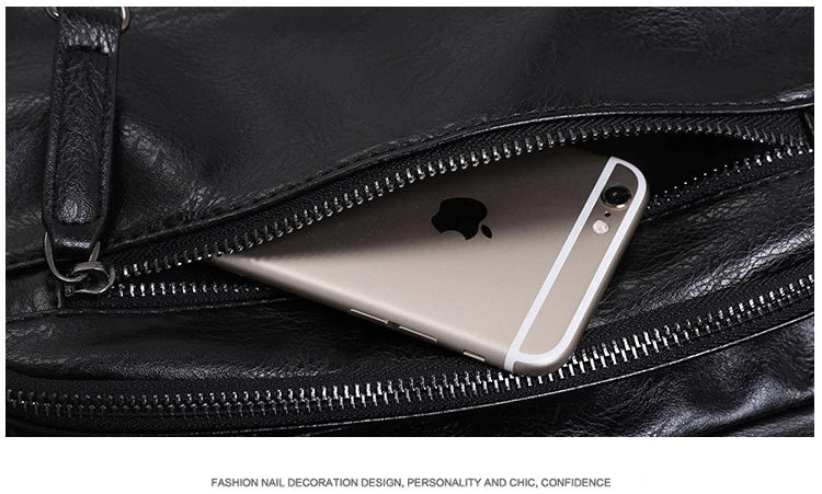 Mochila Cuero 2023 Alta Calidad Fashion - Estudiante Business Portátil Escolar Coreana