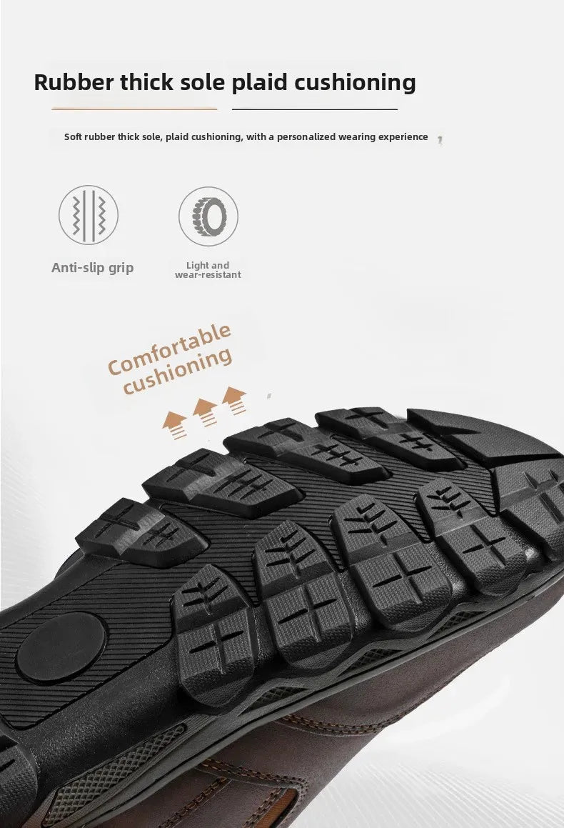 Zapatos Casuales Hombre Cuero - Mocasines Slip-On Antideslizantes