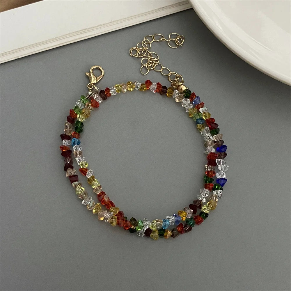 Collar Choker Cristales Irregulares Mujer - Cuentas Triangulares Trendy