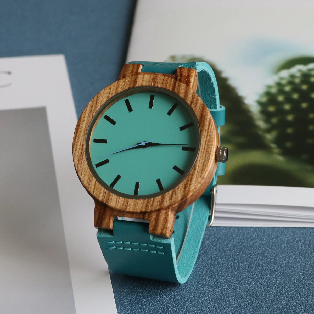 Reloj Madera Hombre y Mujer - Cuarzo Personalizable Unisex Ecológico