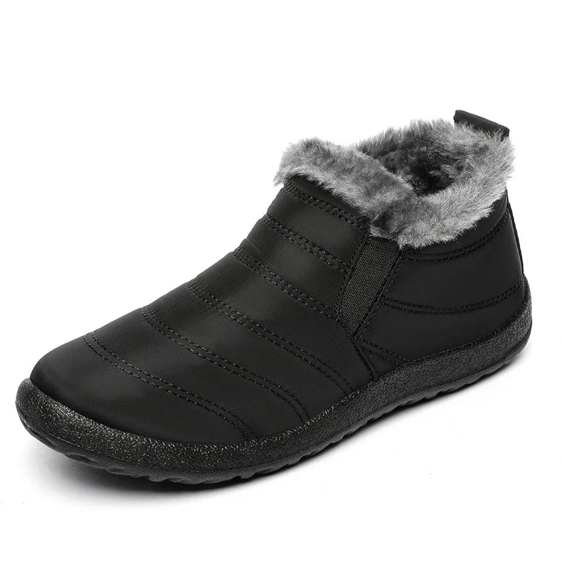 Botas Hombre Invierno 2025 - Botines Nieve Cálidos Forro Pelo Slip On