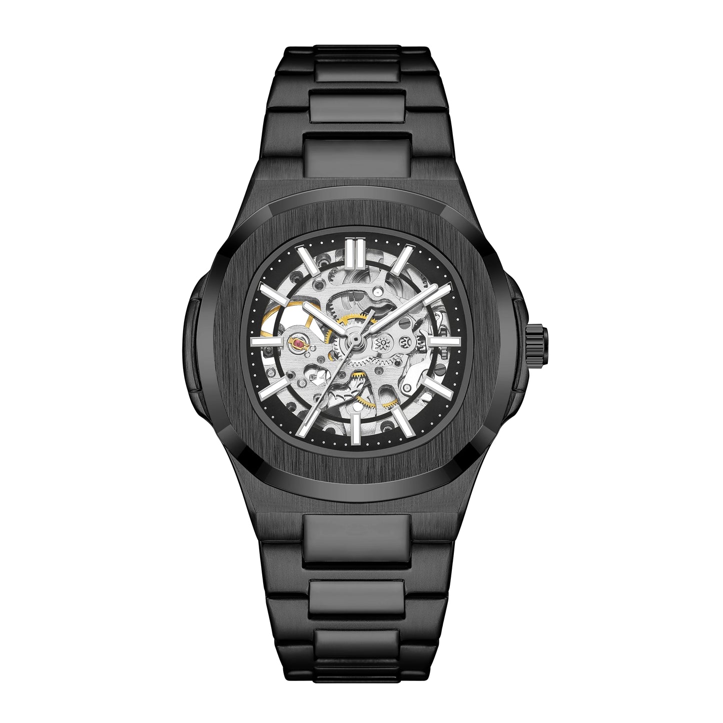 Reloj Mecánico Automático Skeleton Luxury 2023 - Cristal Zafiro Acero Inoxidable