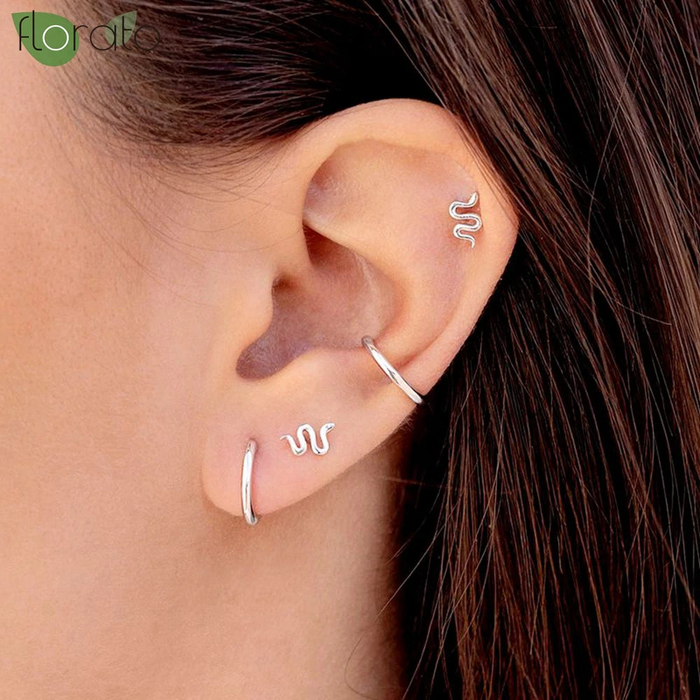 Pendientes Clip Dorado Minimalistas - Sin Perforación Cartílago Mujer