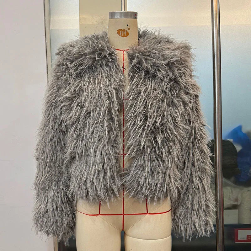 Abrigo Mujer Capucha Patchwork - Abrigo Manga Tejida Oversize 2025