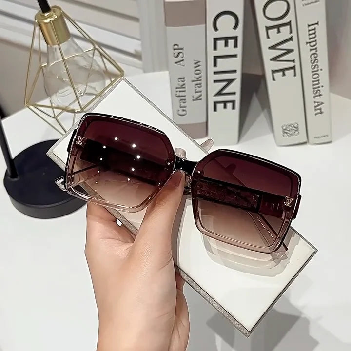 Gafas Sol Mujer Luxury 2025 - Lentes Retro Cuadradas Fashion Degradadas