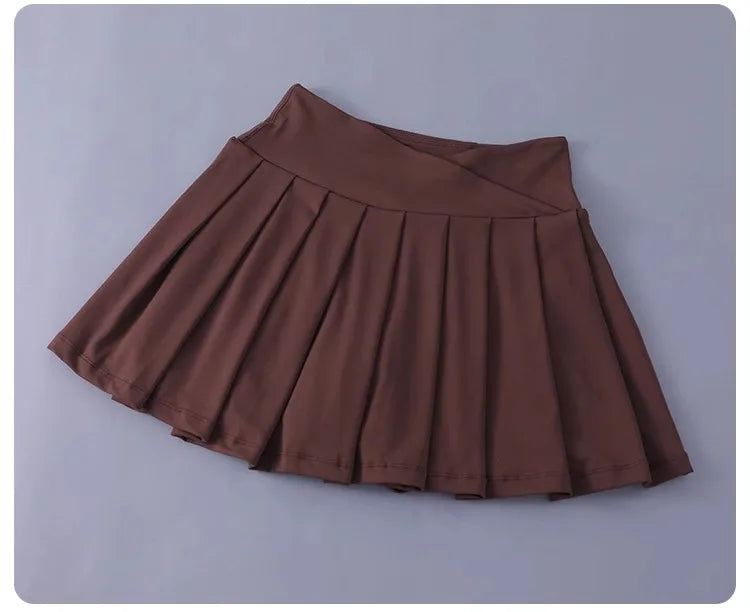 Falda Tenis Mujer Plisada - Falda Deportiva Golf Cintura Alta Con Shorts