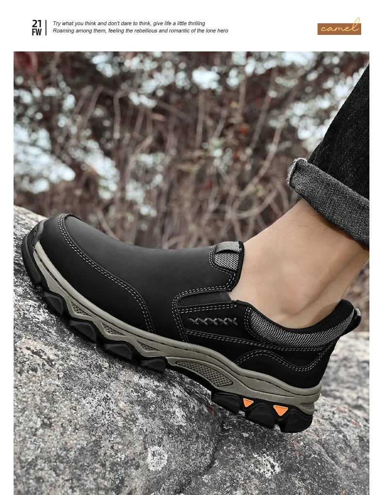 Zapatos Casuales Hombre Cuero - Mocasines Slip-On Antideslizantes